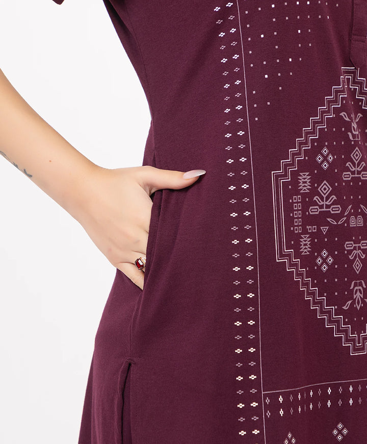 Stylish Printed Kurta Lower Set