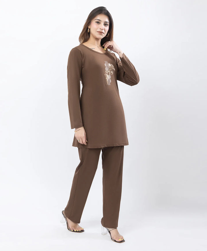Classic Comfort Fit Printed Full-Sleeve Night Suit