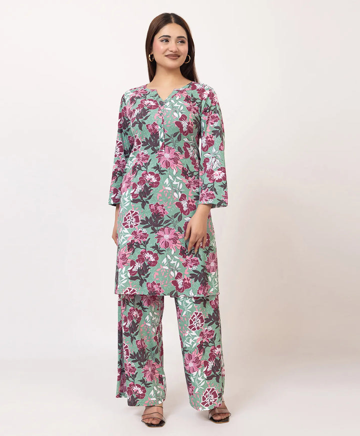 Printed Kurta Palazzo Set