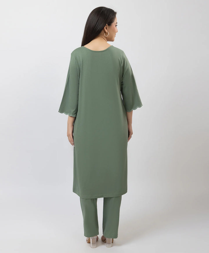 Straight-Cut Embroidered Kurta with Pants