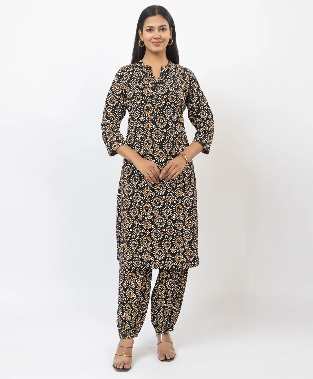 Graceful Ethnic Printed Afghan Suit Set