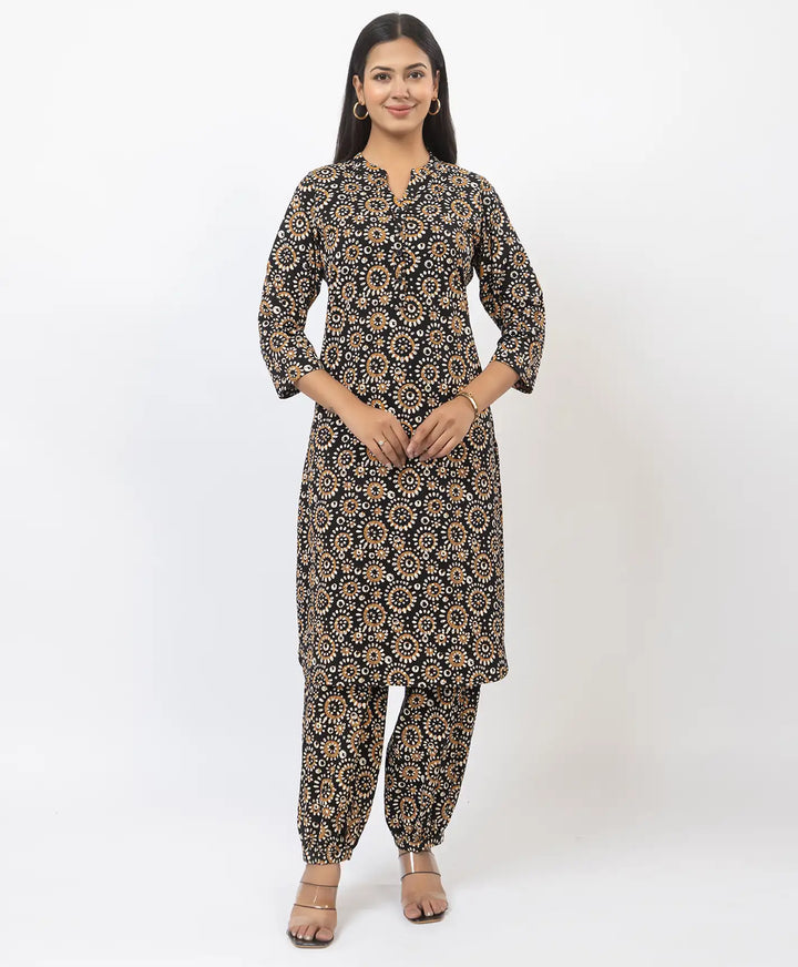 Graceful Ethnic Printed Afghan Suit Set