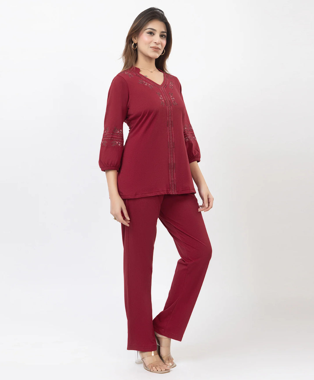 Modern Embroidered Relaxed Co-Ord Set