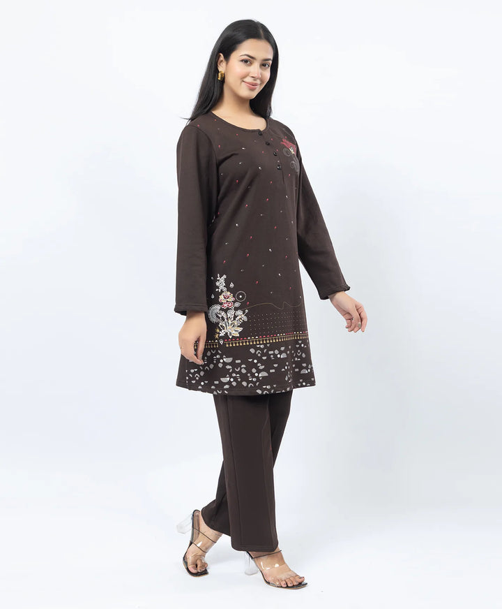 Full Sleeve Open Placket Kurta with Straight Fit Pants