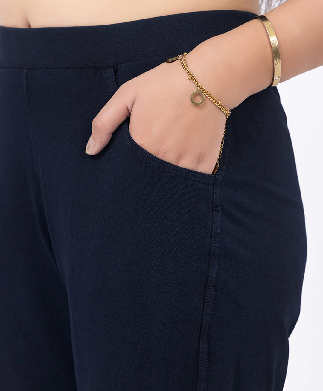 Basic Straight Style Denim Lower