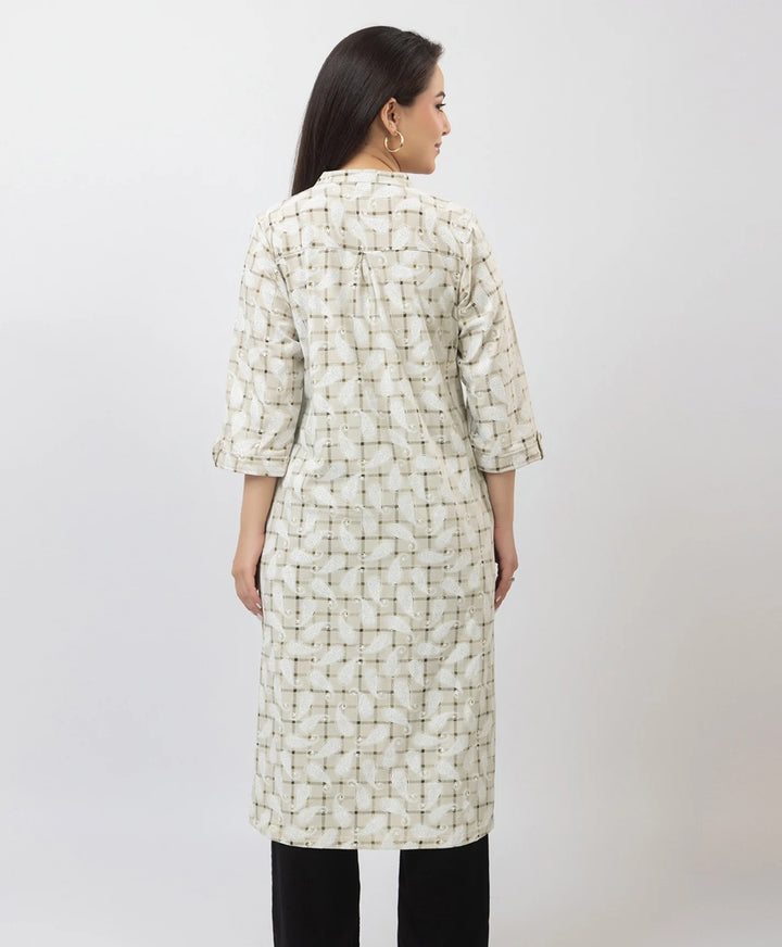 Elegant Printed Straight Fit Long Kurti