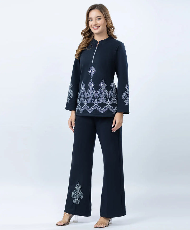Premium Winter Kurta Set featuring Zip Collar