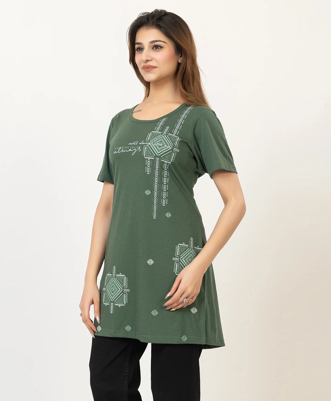 Printed Long Top