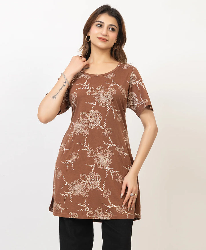Charming Floral Everyday Long Top