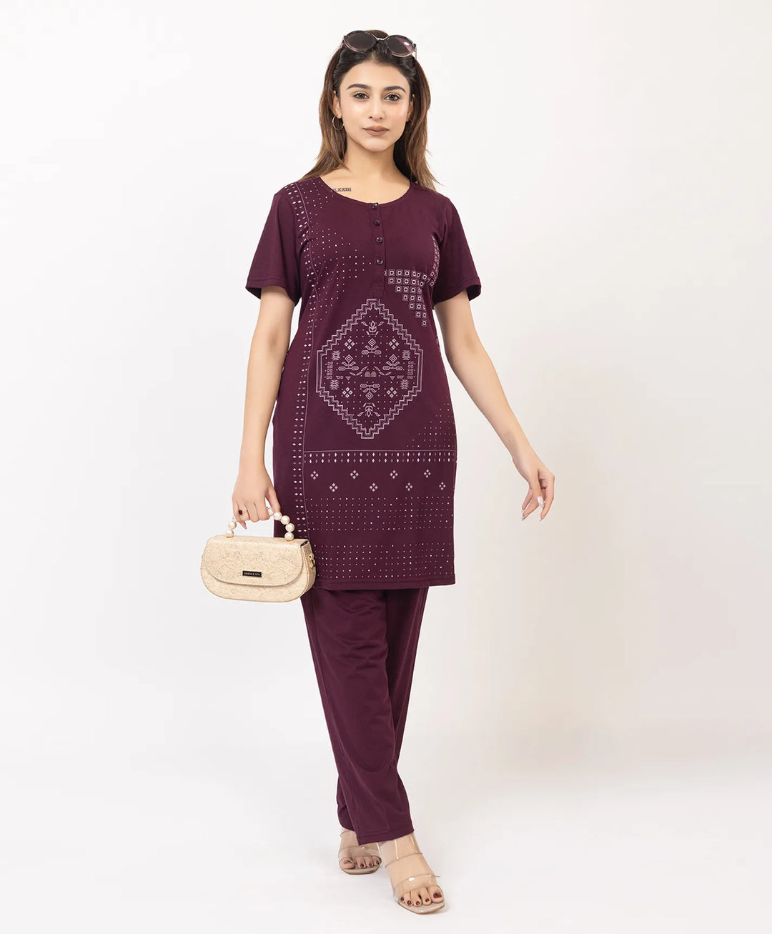 Stylish Printed Kurta Lower Set