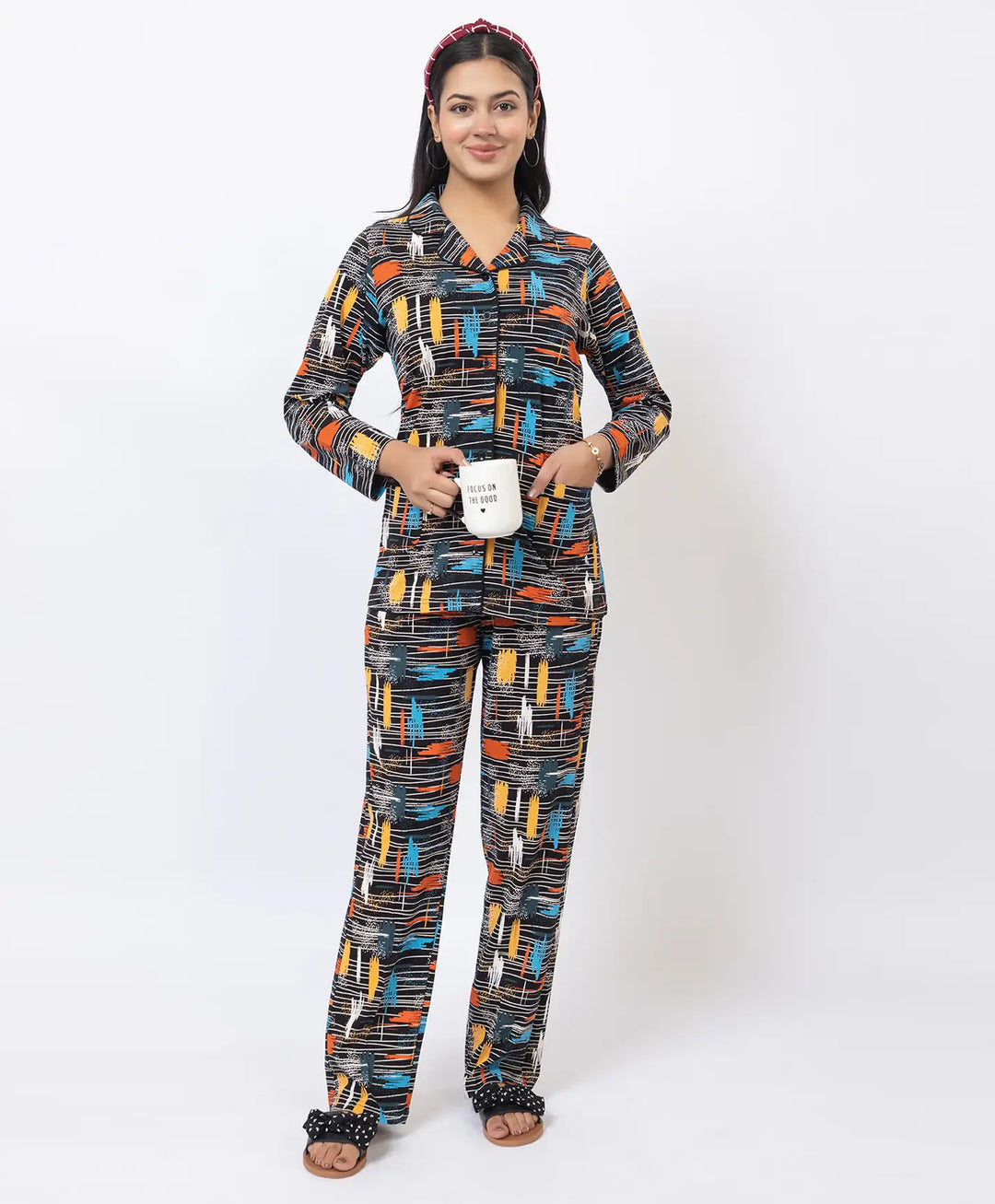 Premium Notched Collar Night Suit