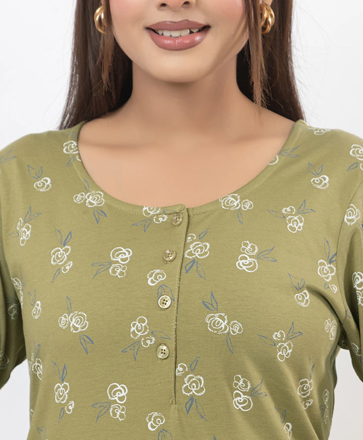 Round Neck All Over Floral Print Kurta Pant Set