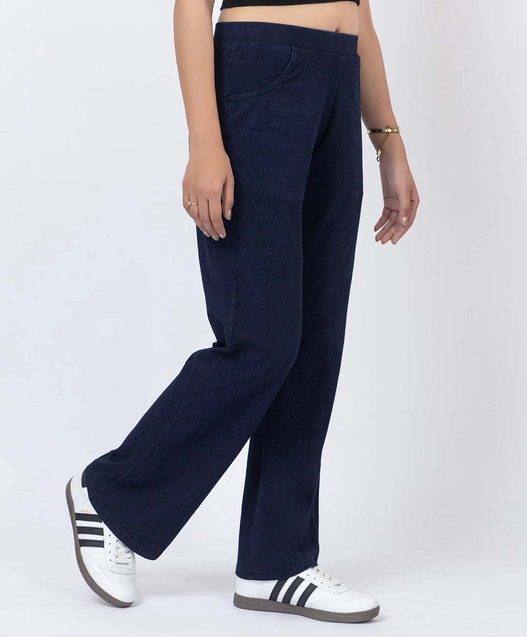 Basic Straight Style Denim Lower