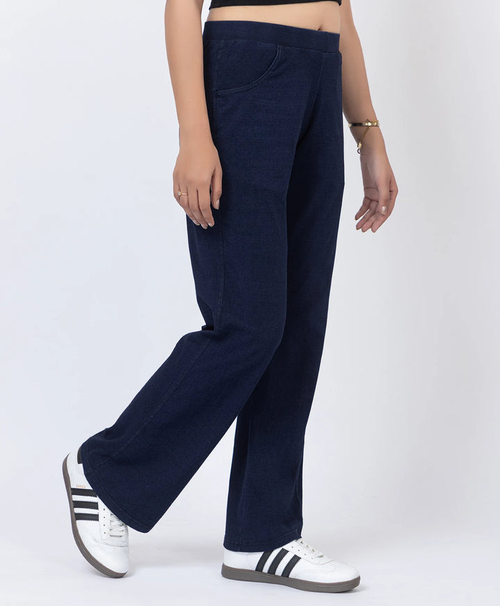 Basic Straight Style Denim Lower