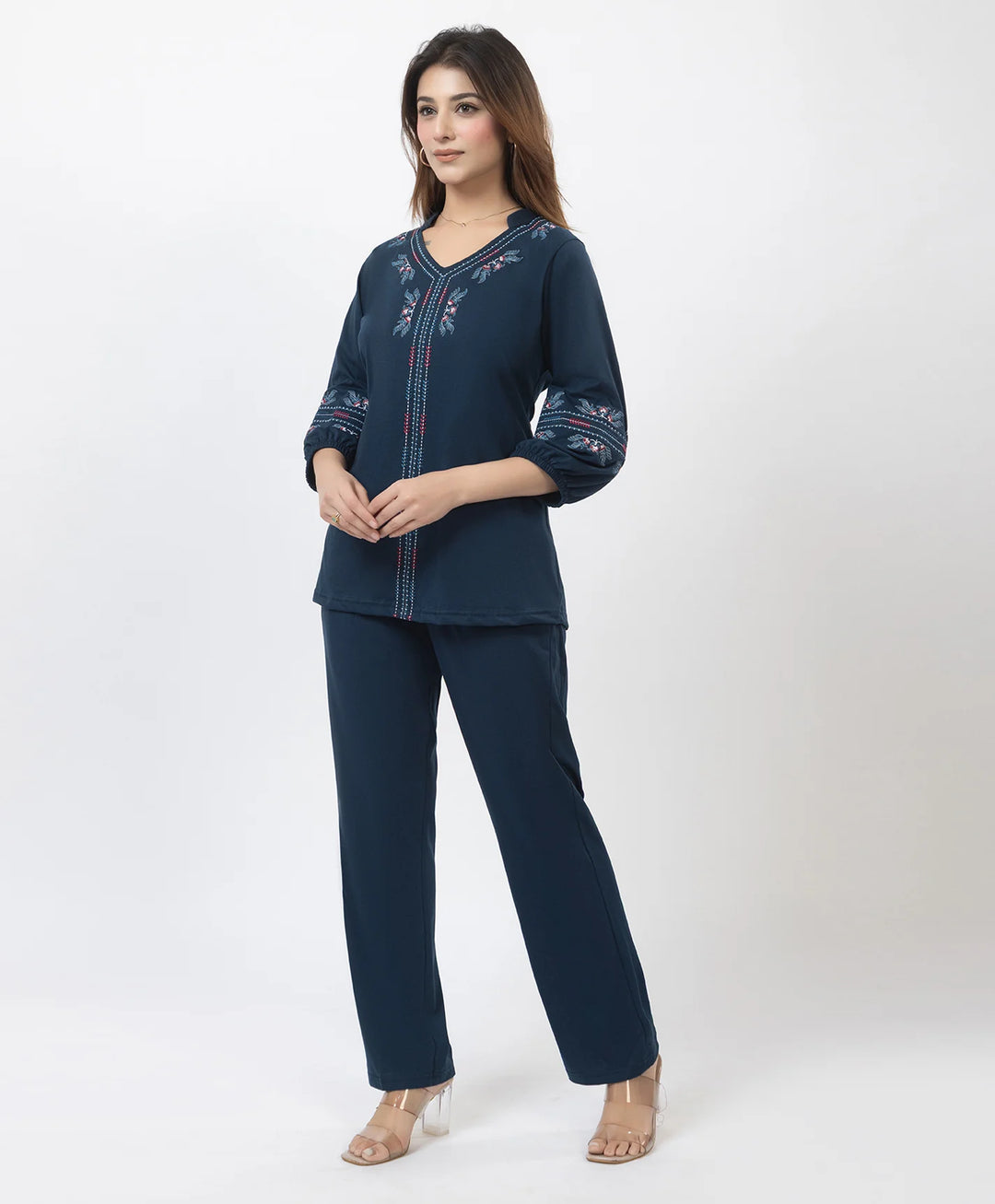 Modern Embroidered Relaxed Co-Ord Set