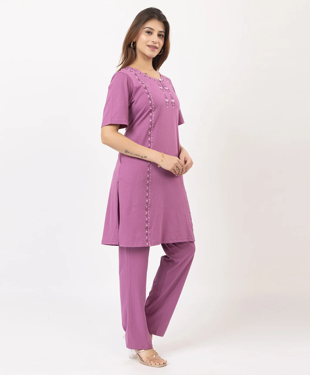 Classic Embroidered Kurta with Pants