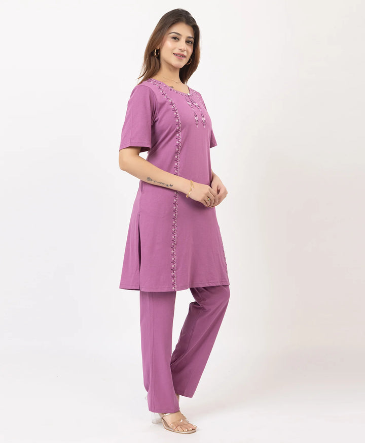 Classic Embroidered Kurta with Pants