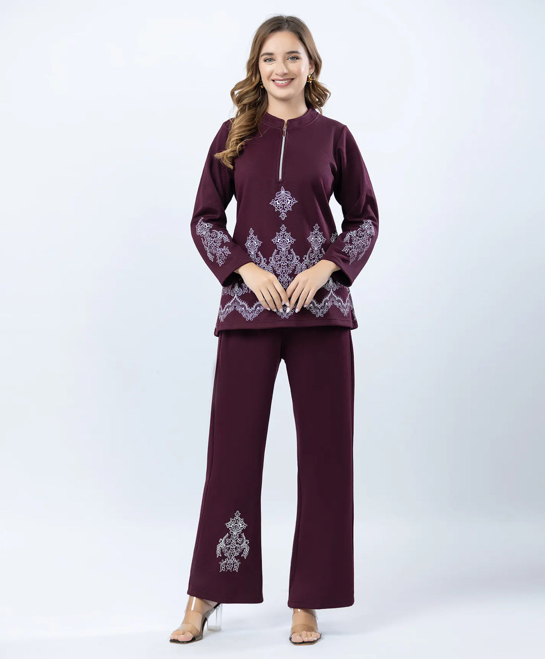 Premium Winter Kurta Set featuring Zip Collar