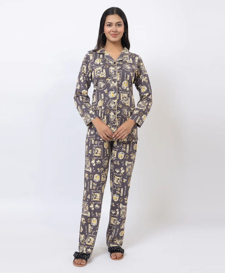 Premium Notched Collar Night Suit