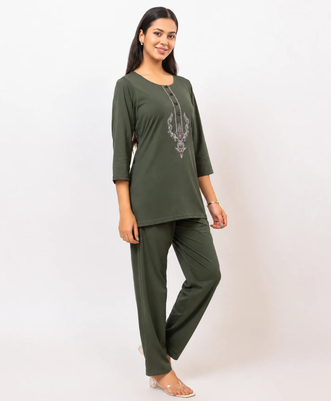 Embroidered Kurta Lower Set