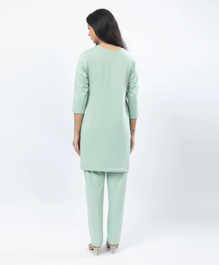Premium Embroidered Straight Kurta Set with Pants