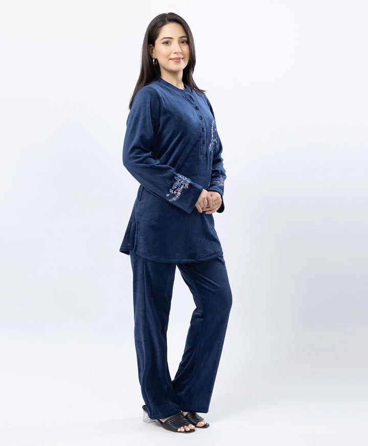 Premium Kurta Set with Band Neck and Sparkle Print