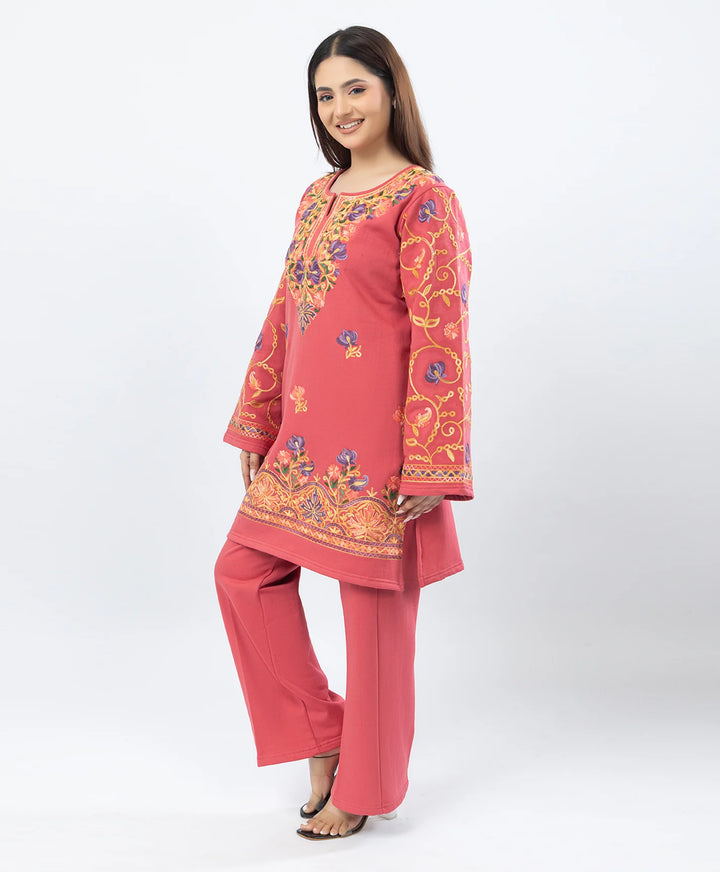 Straight Kurta Set with Kashmiri Embroidery.