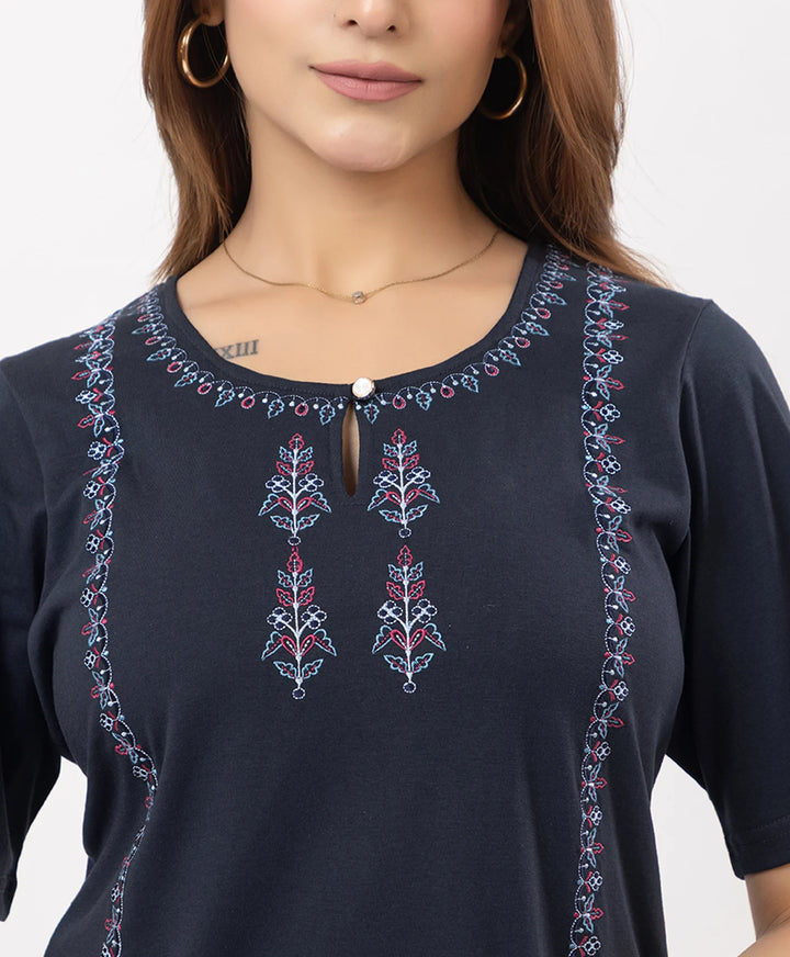 Classic Embroidered Kurta with Pants