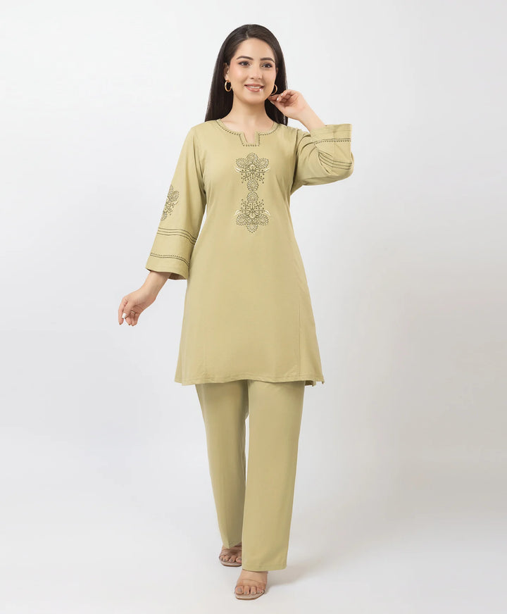 Premium Embroidered Straight-Fit Kurta Set