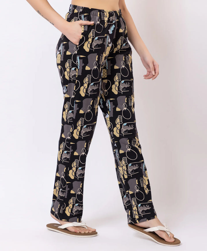 Stylish Rotary Print Comfort Lower