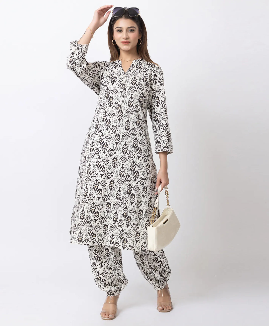 Elegant Printed Afgani Suit