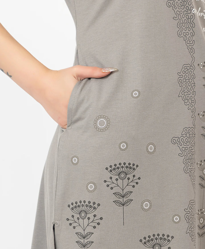 Printed Long Top
