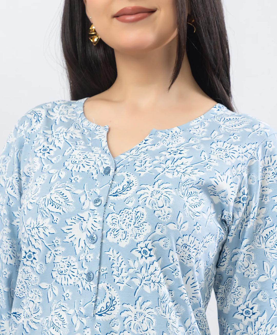 Elegant Printed Kurta & Plazzo Ensemble