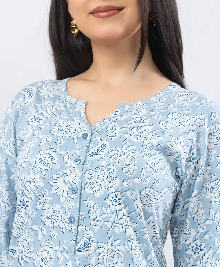 Elegant Printed Kurta & Plazzo Ensemble