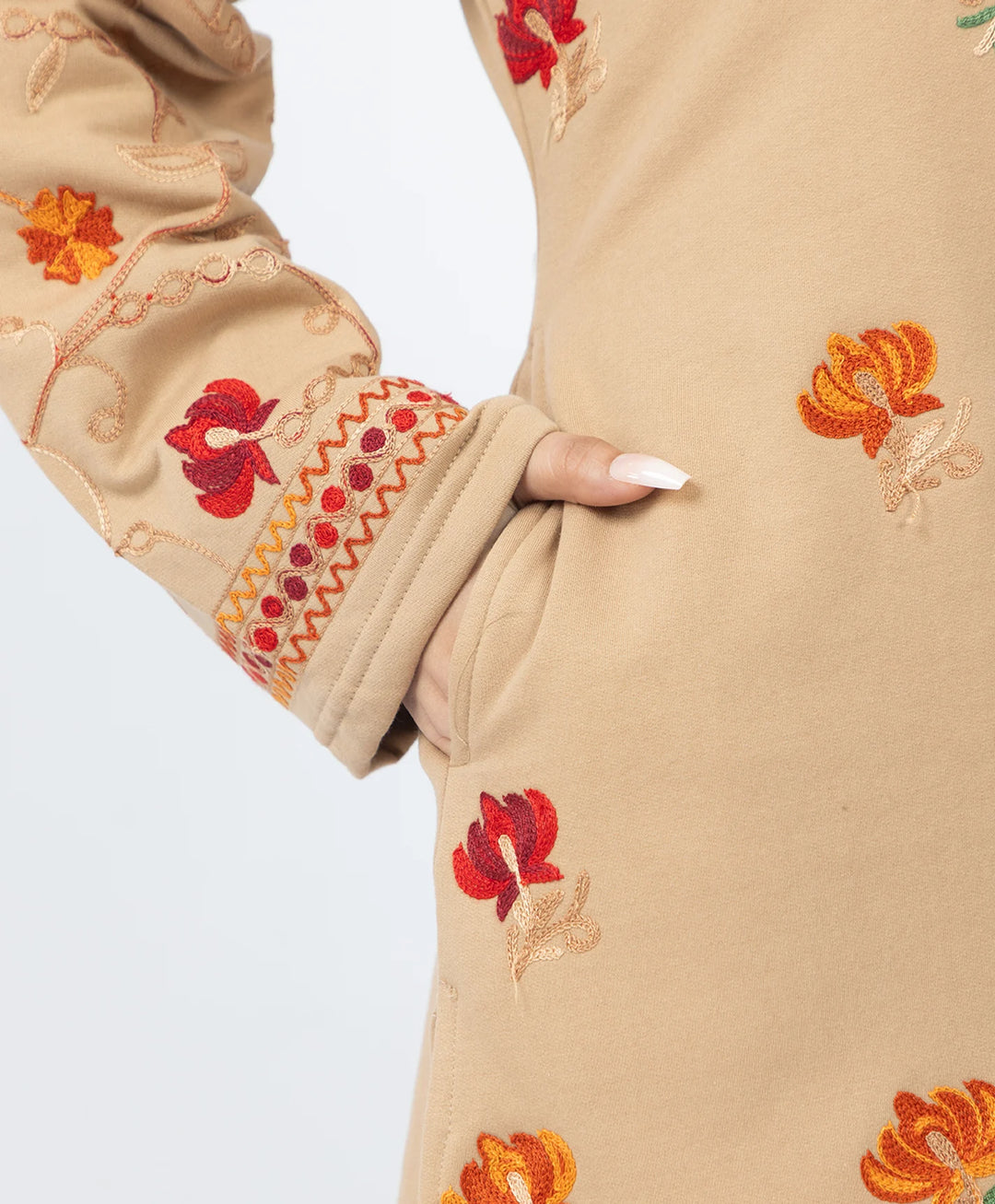 Straight Kurta Set with Kashmiri Embroidery.