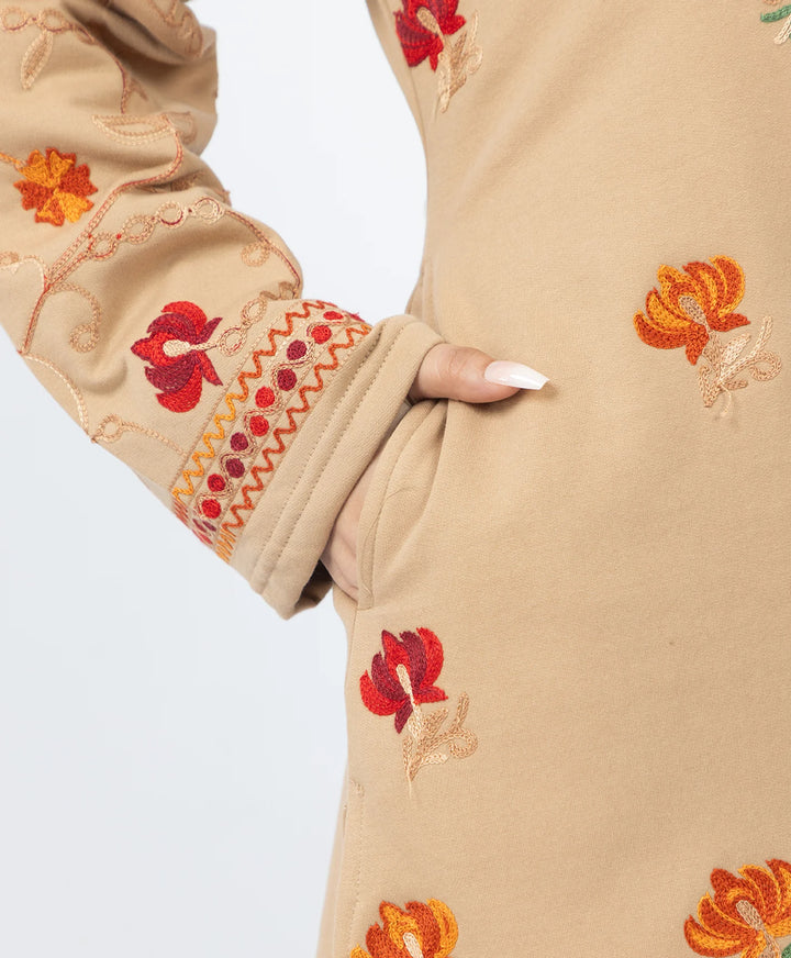 Straight Kurta Set with Kashmiri Embroidery.