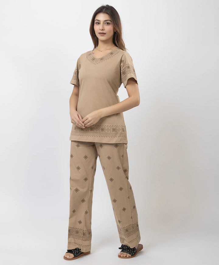 Relaxed Fit Printed Night Suit