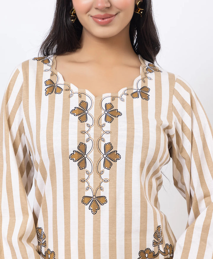 Premium Cutwork Detail Printed Kurta Set