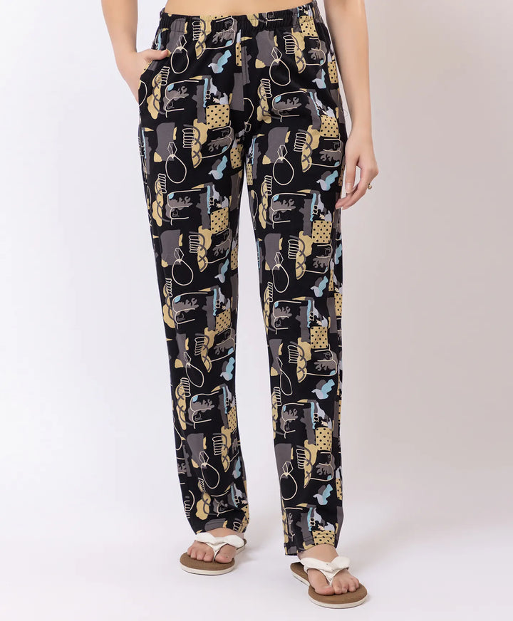 Stylish Rotary Print Comfort Lower