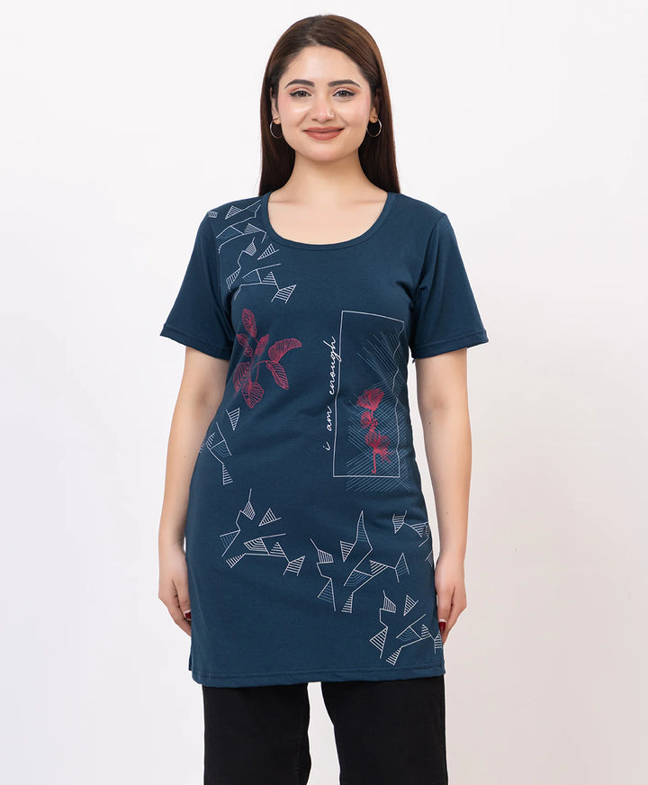 Casual Grace Printed Long Top