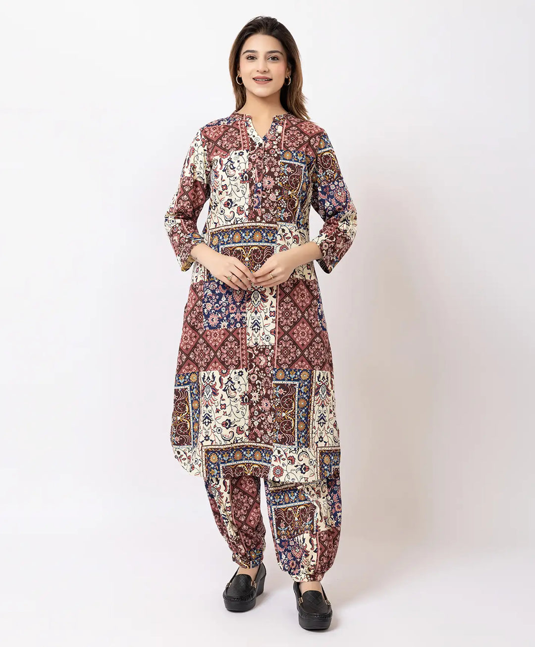 Elegant Floral Afgani Suit