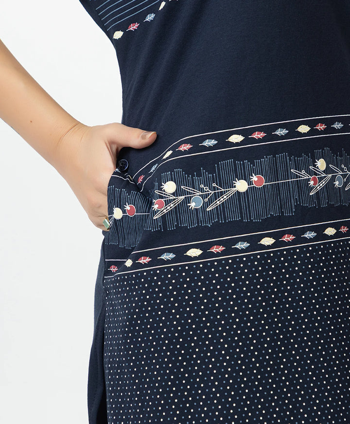 Plus Size Printed Kurta with Matching Pants