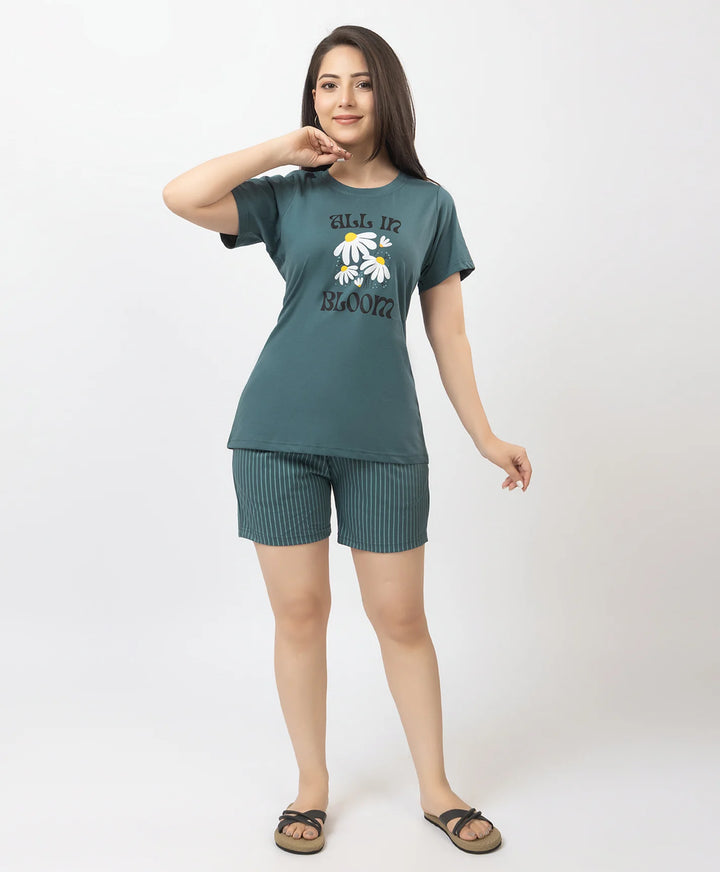 Comfortable and Trendy Graphic Tee & Shorts Set