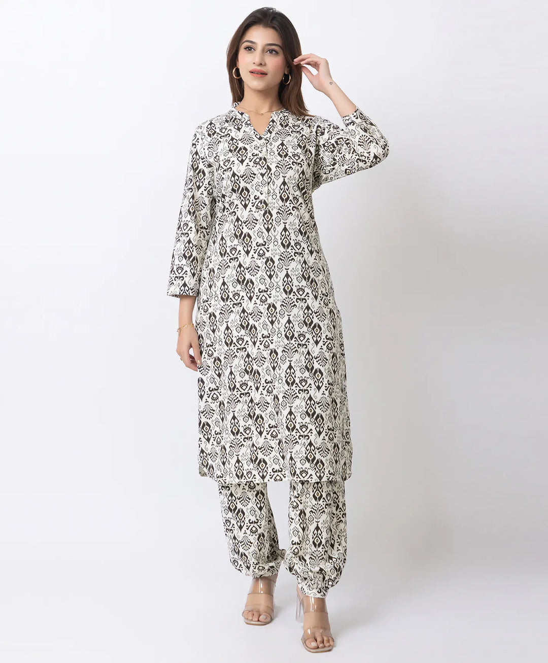 Elegant Printed Afgani Suit