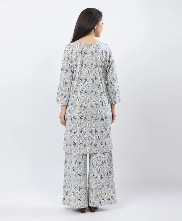 Elegant Printed Kurta & Plazzo Ensemble