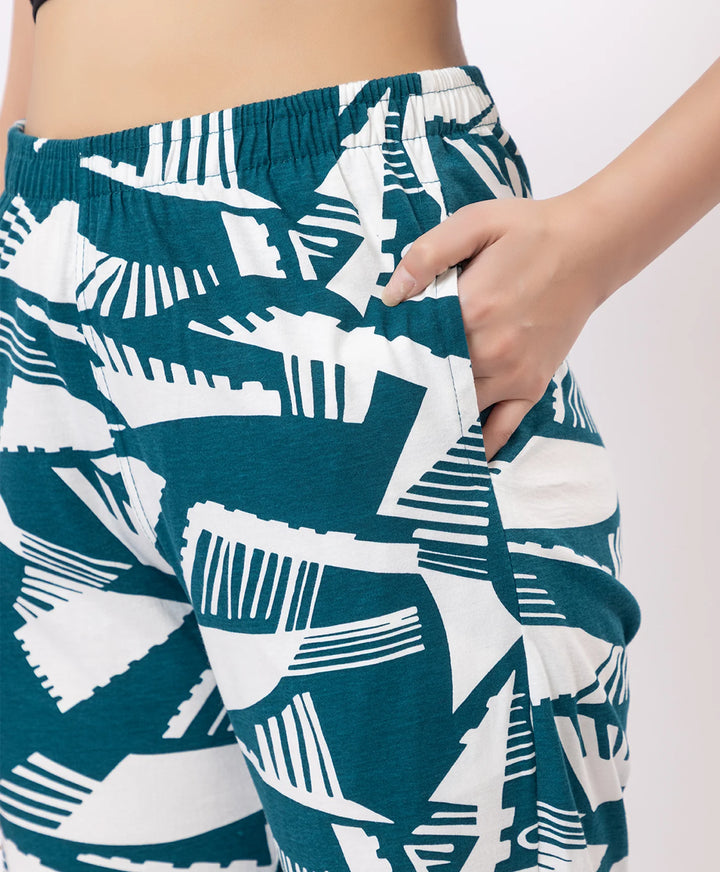 Stylish Rotary Print Comfort Lower