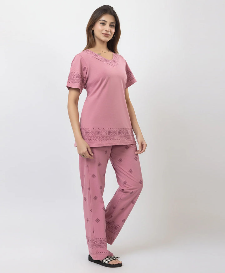 Relaxed Fit Printed Night Suit