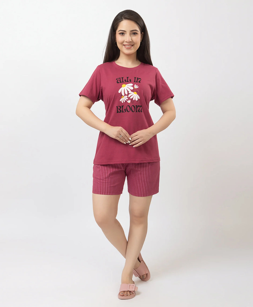 Comfortable and Trendy Graphic Tee & Shorts Set