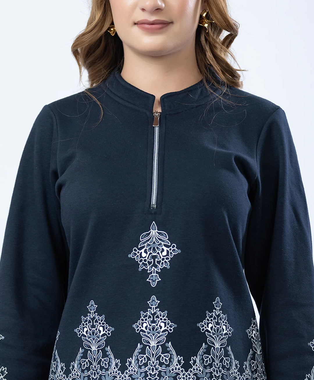 Premium Winter Kurta Set featuring Zip Collar