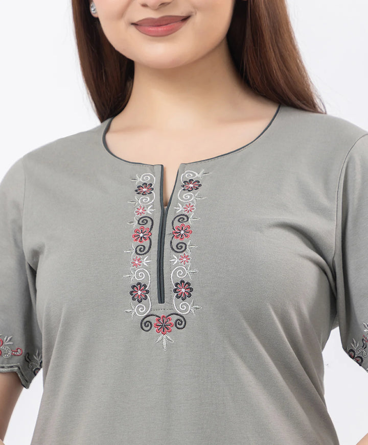 Effortless Embroidered Grace Kurta Lower Set